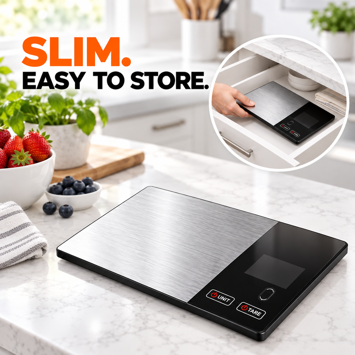 ZamTech Slim Digital Kitchen Scale