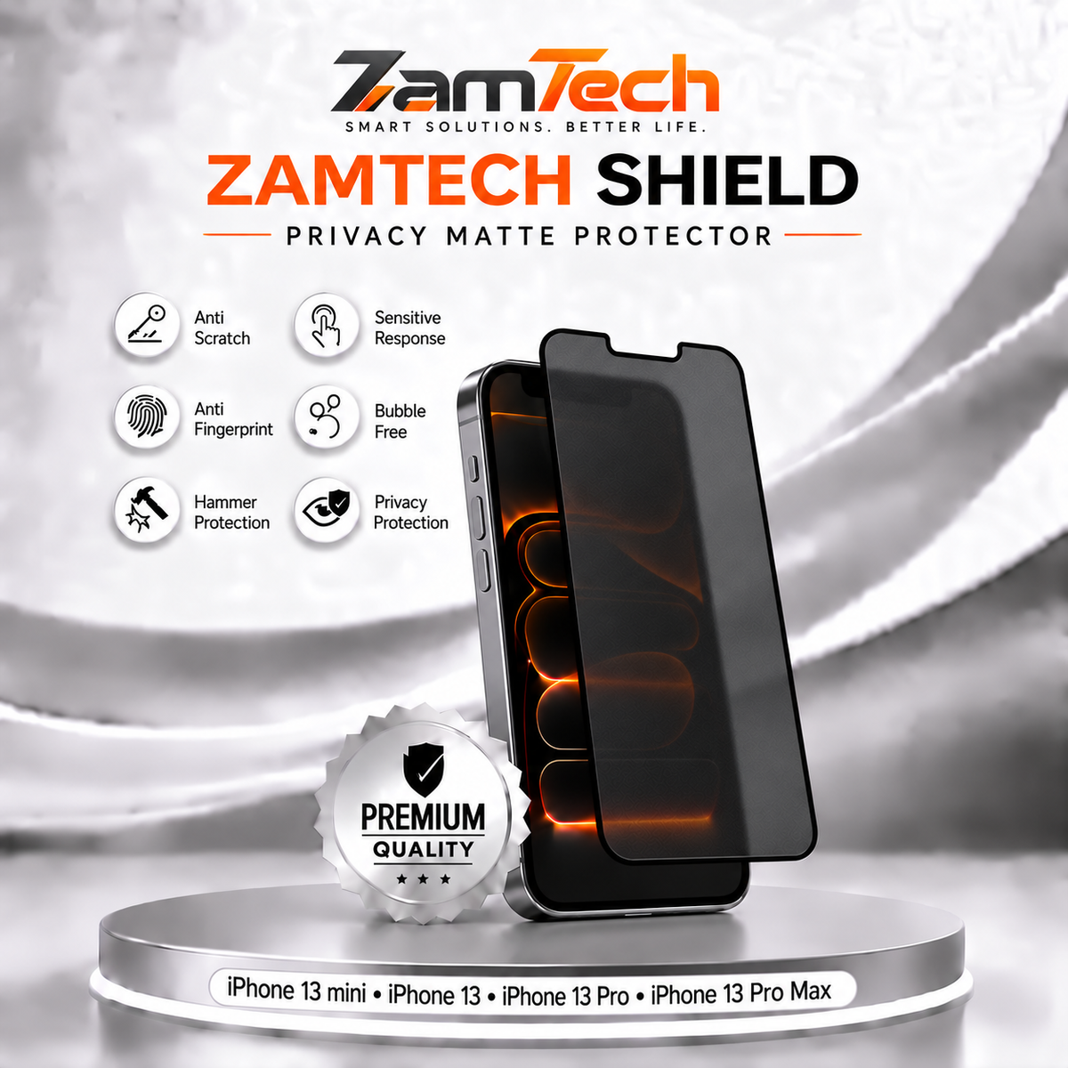 IPhone 13 Matte Privacy Screen Protector