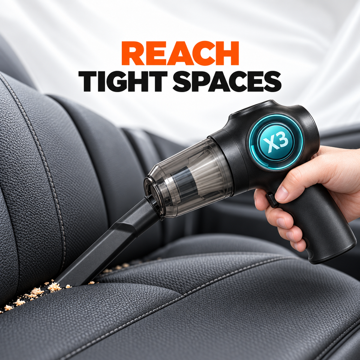 ZamTech Portable 3-in-1 Car Vacuum Cleaner