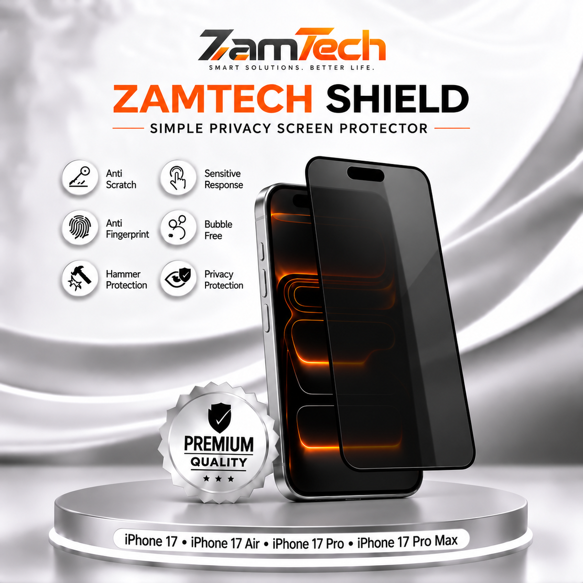 IPhone 17 Simple Privacy Screen Protector