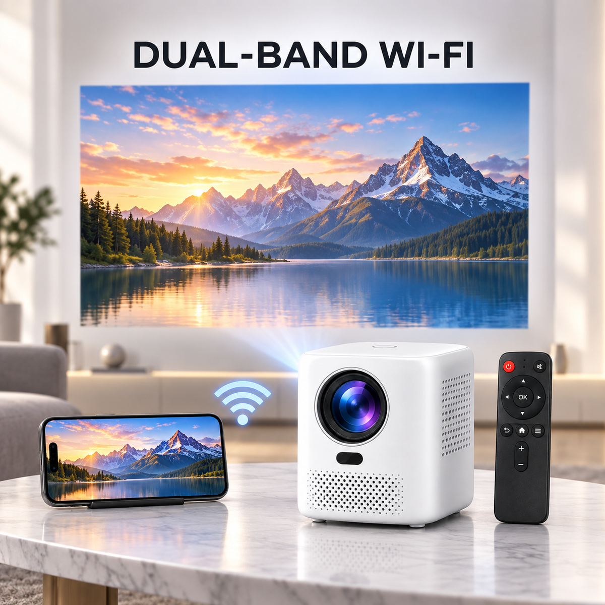 ZamTech Mini WiFi Smart Projector