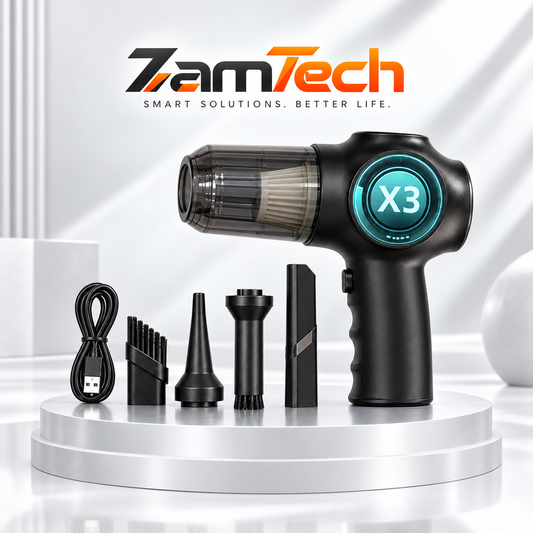 ZamTech Portable 3-in-1 Car Vacuum Cleaner