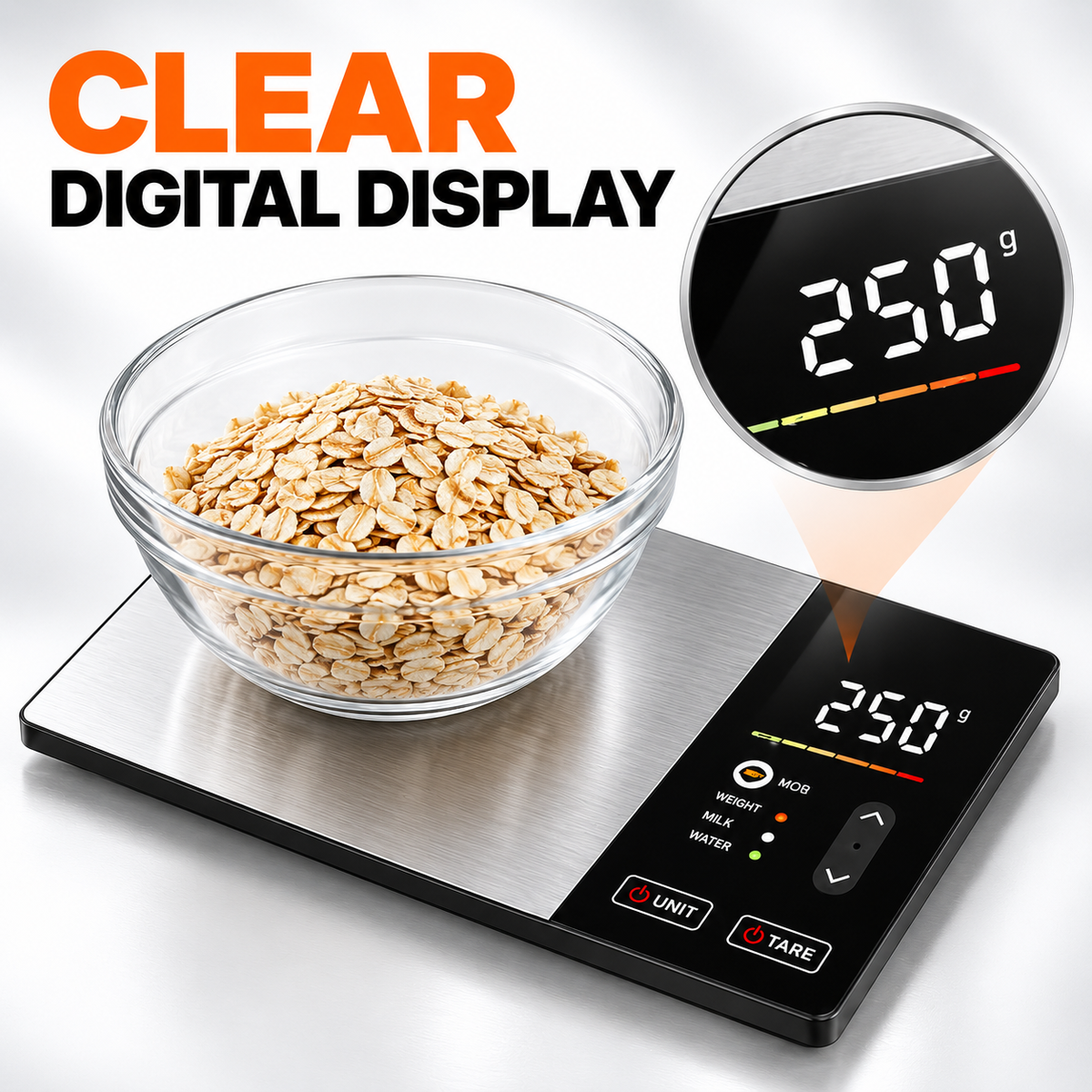 ZamTech Slim Digital Kitchen Scale