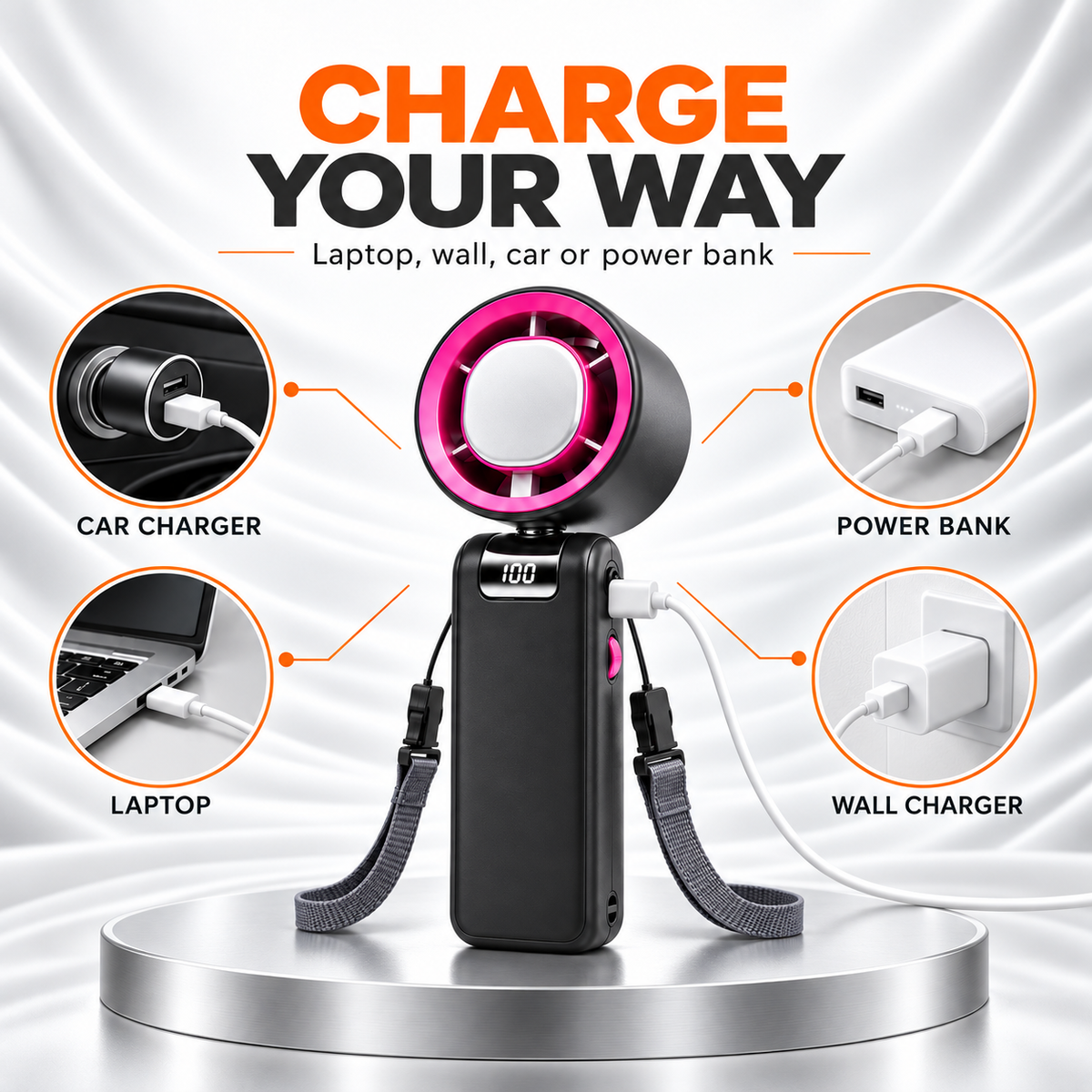 ZamTech Ice Sensed Handheld Fan