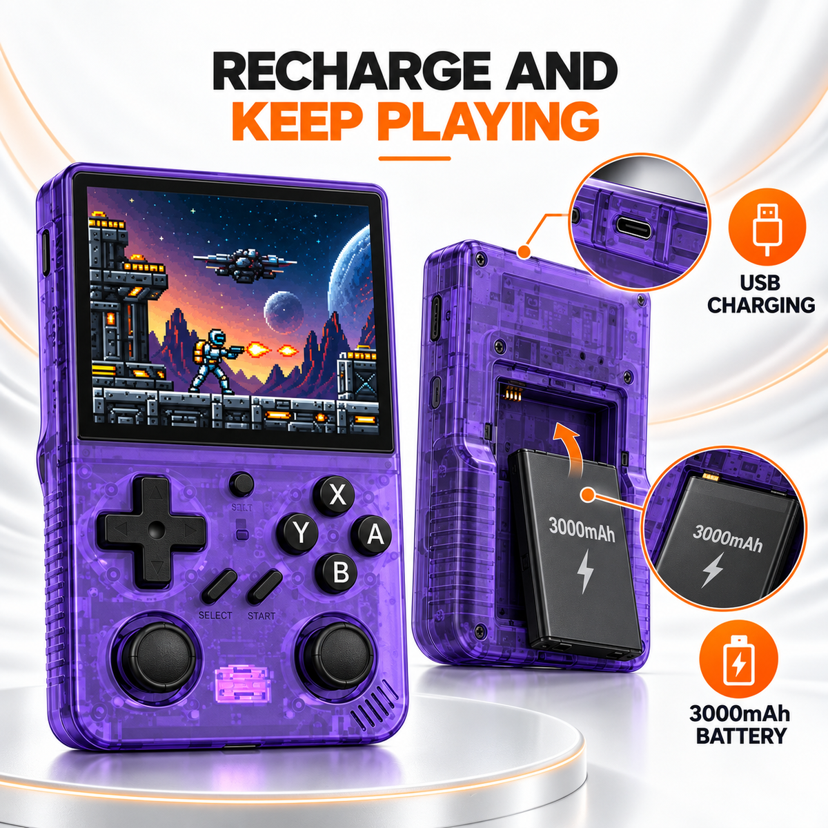 ZamTech Retro 3D Handheld Gaming Console