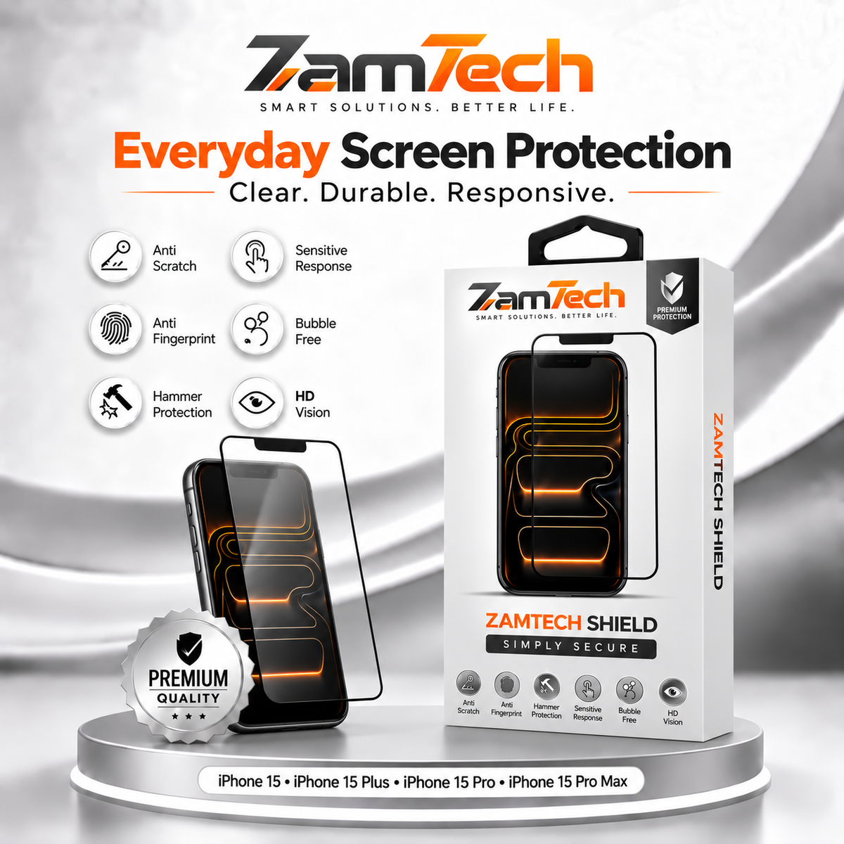 IPhone 15 Simple Screen Protector